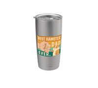 El Mejor Disfraz De Papá Hámster Del Mundo Para Los Amantes Vaso térmico de acero inoxidable de doble pared
