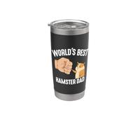 El Mejor Disfraz De Papá Hámster Del Mundo Para Los Amantes Vaso térmico de acero inoxidable de doble pared