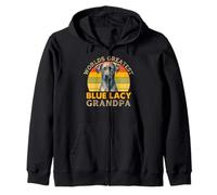 El mejor dueño de perro retro de Blue Lacy Grandpa del mundo Sudadera con Capucha