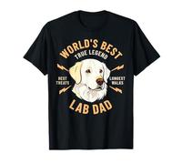 El Mejor dueño de Perro White Lab Dad True Legend del Mundo Camiseta