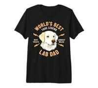El Mejor dueño de Perro White Lab Dad True Legend del Mundo Camiseta Premium