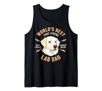 El Mejor dueño de Perro White Lab Dad True Legend del Mundo Camiseta sin Mangas