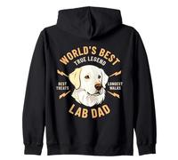 El Mejor dueño de Perro White Lab Dad True Legend del Mundo Sudadera con Capucha