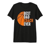 El Mejor Entrenador de Baloncesto para papá del día del Padre Baloncesto Camiseta Premium