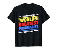 El Mejor farmacéutico del Mundo Diciendo Farmacéutico Divertido Camiseta gráfica económica, Hombre, Negro, XL