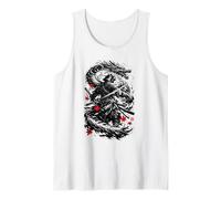 El Mejor Guerrero samurái dragón Camiseta sin Mangas