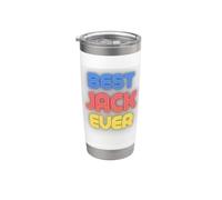 El mejor Jack de la historia - Funny Jack Name Jack Vaso térmico de acero inoxidable de doble pared