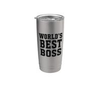 El mejor jefe del mundo Divertido Humor de oficina Gerente Vaso térmico de acero inoxidable de doble pared