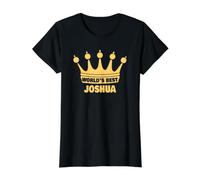 El Mejor Josué del Mundo Diciendo Nombre Divertido Joshua Camiseta gráfica económica, Mujer, Negro, XS