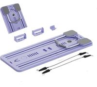 El mejor juego de reformador de pilates Lhanel 2024, tablero deslizante de pilates Lhanel 5 en 1, tablero reformador de pilates plegable para el hogar (morado)