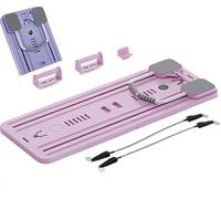 El mejor juego de reformador de pilates Lhanel 2024, tablero deslizante de pilates Lhanel 5 en 1, tablero reformador de pilates plegable para el hogar (rosa)