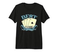 El Mejor Jugador de Euchre de la Historia Pinochle ama Jugar a Las Cartas Euchre Camiseta Premium