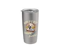 El mejor labrador del mundo abuela lindo amarillo labrador nieto Vaso térmico de acero inoxidable de doble pared
