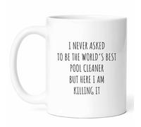 El Mejor Limpiador De Piscinas Taza Con Asa Tazas De Cerámica Chic Taza De Café Para Cappuccino Hogar Té Cacao 330Ml