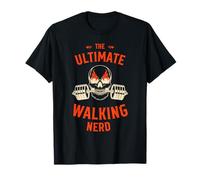 El mejor nerd caminante, barra de calavera en llamas Camiseta