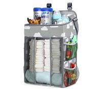 El mejor organizador de pañales colgante para cambiar la mesa, el corralito de juegos y la pared, organizador de guardería de bebé, organización de pañales de gran capacidad, regalo para niños y niñas