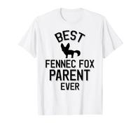 El Mejor Padre Fennec Fox de Todos los Tiempos Camiseta gráfica económica, Hombre, Blanco, L