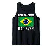 El mejor papá brasileño de la historia bandera de Brasil papá brasileño Camiseta sin Mangas