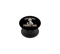 El Mejor papá caniche del Mundo, Lindo papá de caniche Blanco PopSockets PopGrip Adhesivo