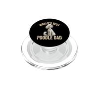 El Mejor papá caniche del Mundo, Lindo papá de caniche Blanco PopSockets PopGrip para MagSafe