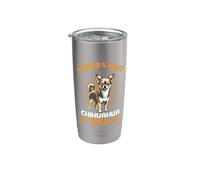 El mejor papá chihuahua del mundo Vaso térmico de acero inoxidable de doble pared