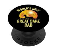 El Mejor papá danés del Mundo Divertido Gran Danés Papá PopSockets PopGrip Adhesivo
