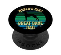El Mejor papá danés del Mundo Grunge Gracioso Gran Danés Papá PopSockets PopGrip Adhesivo