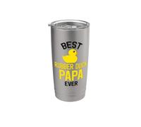 El mejor papá de pato de goma Vaso térmico de acero inoxidable de doble pared