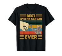 El mejor papá de Sphynx Cat de todos los tiempos, retro, vintage, atardecer Camiseta