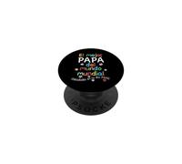 EL Mejor papá del Mundo Mundial Shirt Feliz Dia del Padre PopSockets PopGrip Adhesivo
