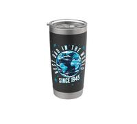 El mejor papá del mundo - no es broma - Papá desde 1945 Vaso térmico de acero inoxidable de doble pared