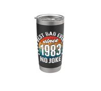El mejor papá del mundo - no es broma - Papá desde 1983 Vaso térmico de acero inoxidable de doble pared
