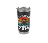 El mejor papá del mundo - no es broma - Papá desde 2014 Vaso térmico de acero inoxidable de doble pared
