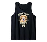 El Mejor papá Dorado del Mundo Funny Golden Retriever Daddy Camiseta sin Mangas
