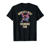 El Mejor papá francés del Mundo, Divertido papá de Bulldog francés de Arte Pop Camiseta