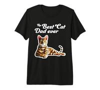 El Mejor papá Gato de la Historia - Gato de Bengala Camiseta Premium