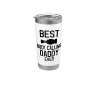 El mejor papá llamando a un pato Vaso térmico de acero inoxidable de doble pared