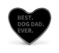 El mejor papá perro de la historia: divertidos alfileres de solapa, broche con forma de corazón, insignia, sombrero, ropa, joyería para hombres y mujeres.