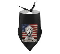 El Mejor papá perruno del Mundo: Pañuelo Bandana Triangular con la Bandera Estadounidense, Babero Elegante para Mascotas, Ideal para Gatos y Perros.