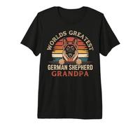 El Mejor Pastor alemán del Mundo, Abuelo, dueño de un Perro Retro Camiseta Premium