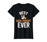 El Mejor Pato de Todos los Tiempos, Lindo Pato con Corazones Camiseta gráfica económica, Mujer, Negro, M