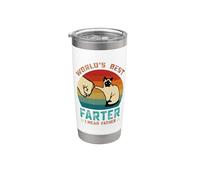 El mejor pedo del mundo vintage, me refiero al padre, el mejor padre de gatos de todos los tiempos Vaso térmico de acero inoxidable de doble pared