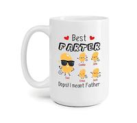 El Mejor Pedorro Ups, Quise Decir Padre Tazón De Café Novedad Tazón Graciosa Tazas Té Regalos Divertidos Para Navidad Trabajo Familiares 330Ml
