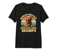 El Mejor Perro Broholmer del Mundo, Abuelo, Divertido dueño de Perros Retro Camiseta Premium