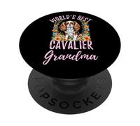 El Mejor Perro Cavalier Grandma Cavalier King Charles del Mundo PopSockets PopGrip Adhesivo