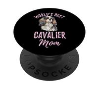 El Mejor Perro Cavalier Mom Cavalier King Charles Spaniel PopSockets PopGrip Adhesivo