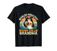 El Mejor Perro Collie rudo del Mundo, Abuela, dueña de Perros Retro Camiseta gráfica económica