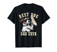 El Mejor Perro de papá de Todos los Tiempos, Vintage, Divertido y Lindo Perro de Jack Russell Camiseta