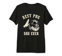 El Mejor Perro de papá de Todos los Tiempos, Vintage, Divertido y Lindo Perro Pug Camiseta Premium