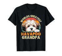 El Mejor Perro Havapoo del Mundo, Abuelo, Divertido dueño de Perros Retro Camiseta gráfica económica